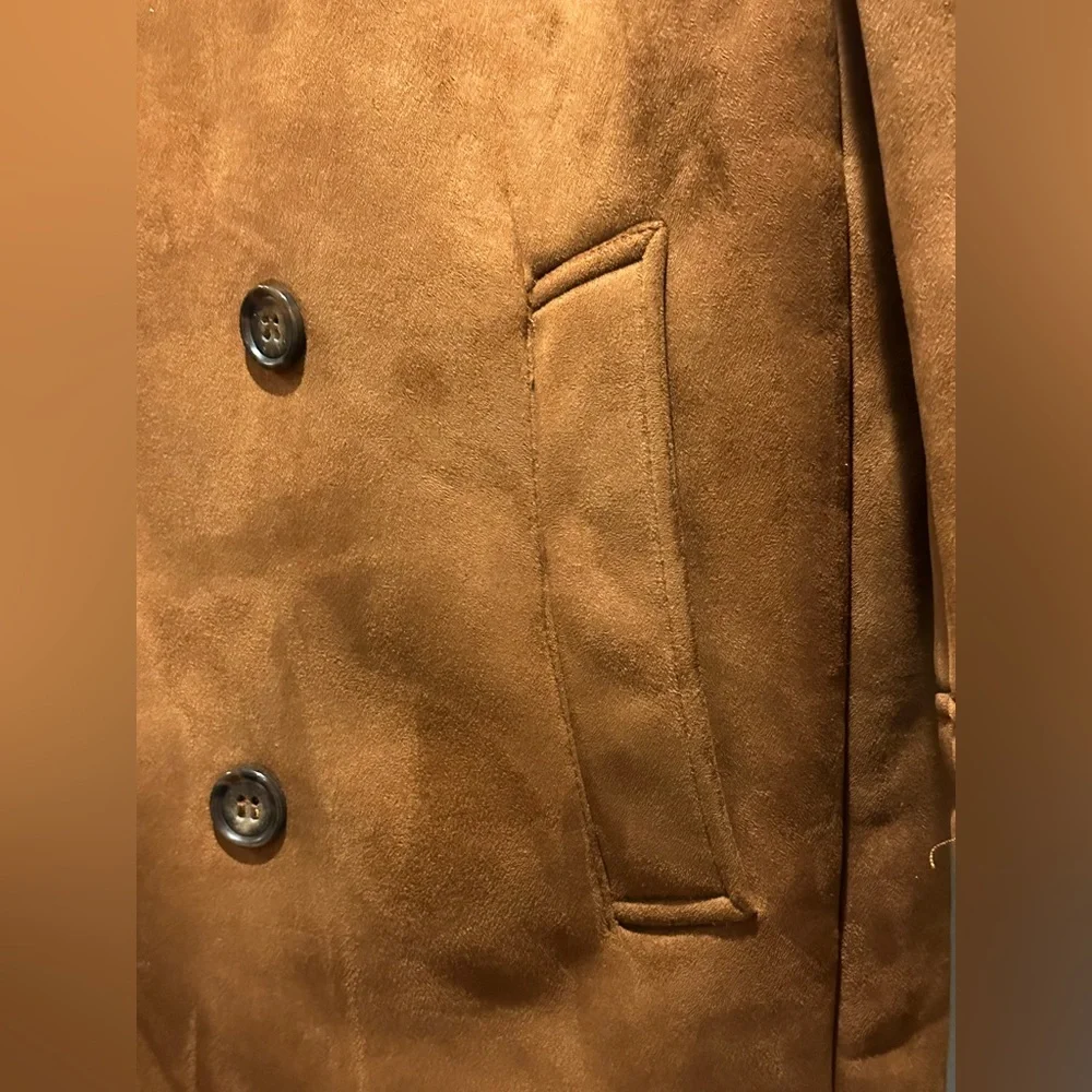 Guess Faux Fur Shearling Double Breasted Overcoat size Medium Mew with tags
